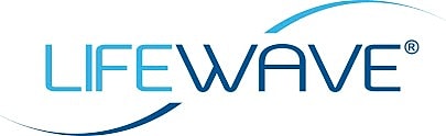 LIFEWAVE logo design in blue and white.